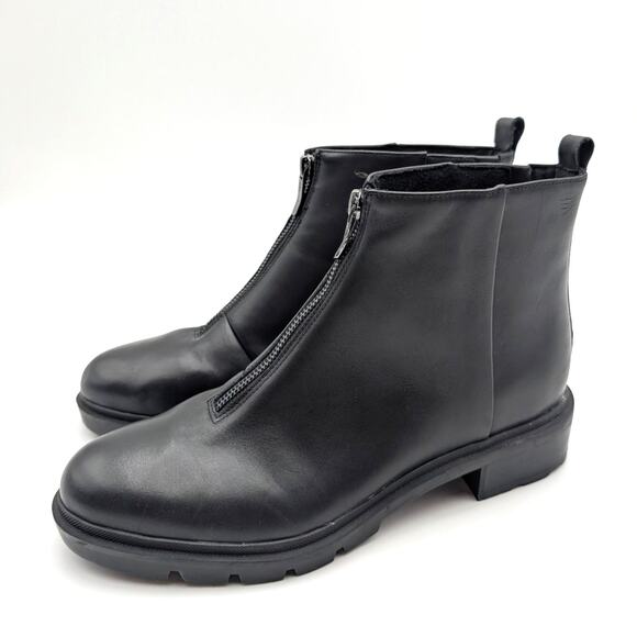 Easy Spirit Vasso Zip-Up Ankle Bootie Women's Almond Toe Black Size US9.5M EU40 - Picture 1 of 13
